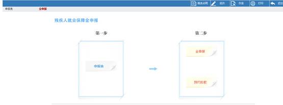 浙江省電子稅務(wù)局殘疾人就業(yè)保障金繳費申報主界面